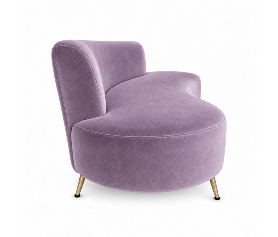 Sofa Cong Flow - Nhung Tím Lilac