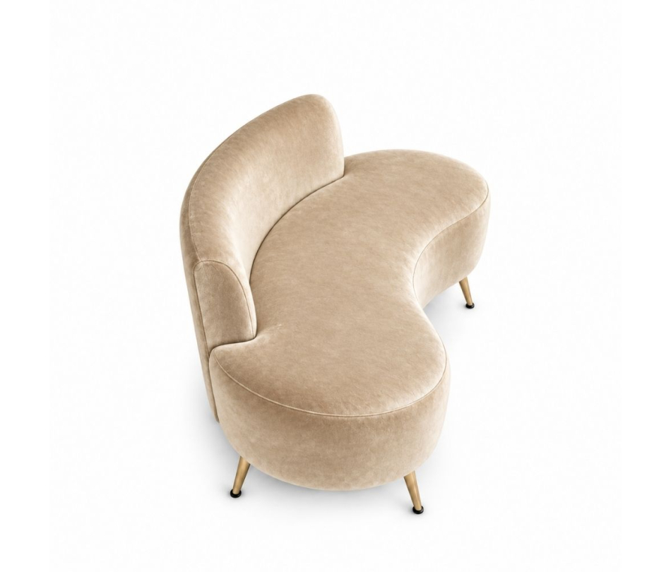 Sofa Cong Flow - Nhung Champagne