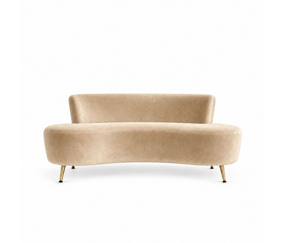 Sofa Cong Flow - Nhung Champagne