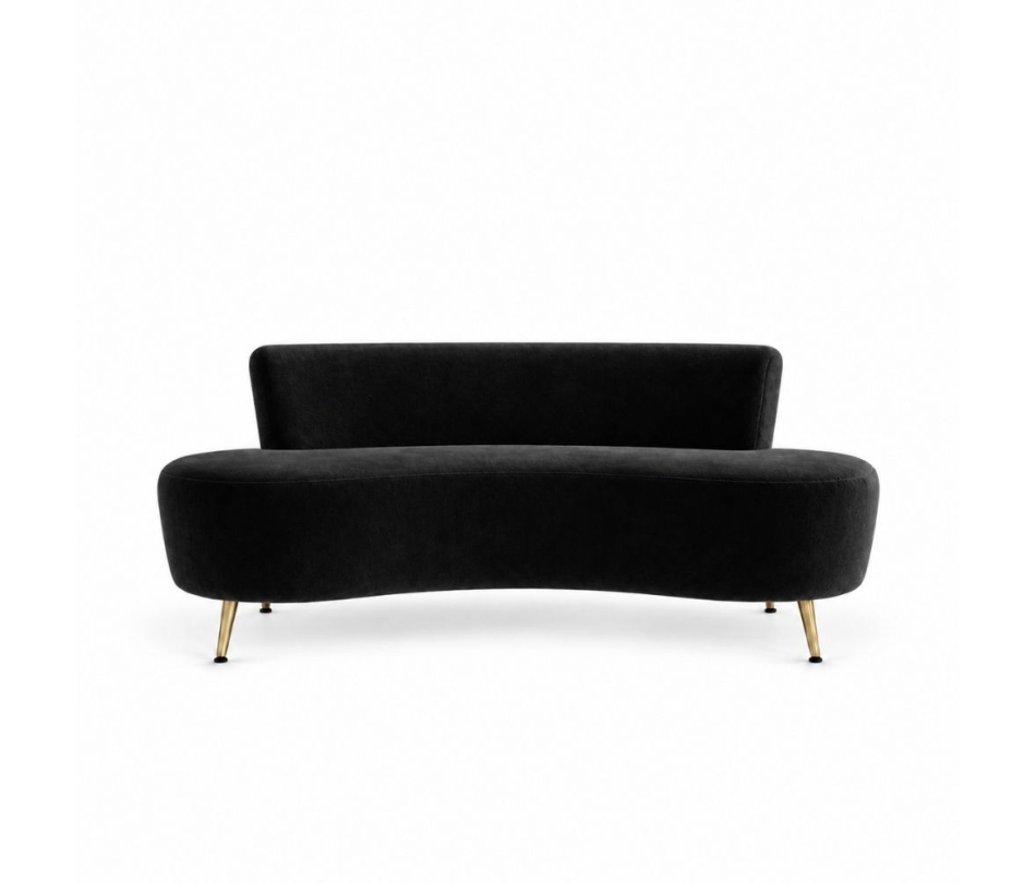 Sofa Cong Flow - Nhung Đen