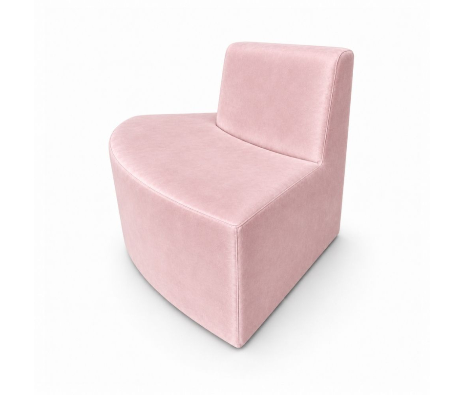 Sofa Module Lưng Nhỏ - Nhung Hồng Đào