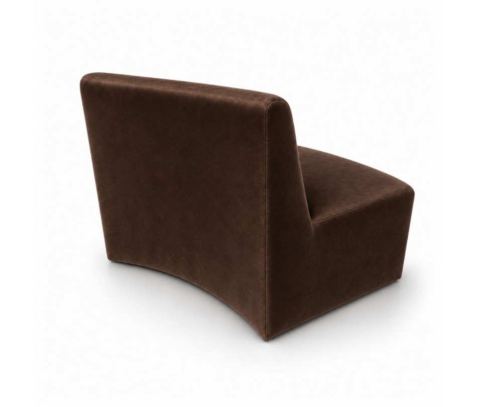 Sofa Module Lưng Nhỏ - Nhung Nâu Chocolate