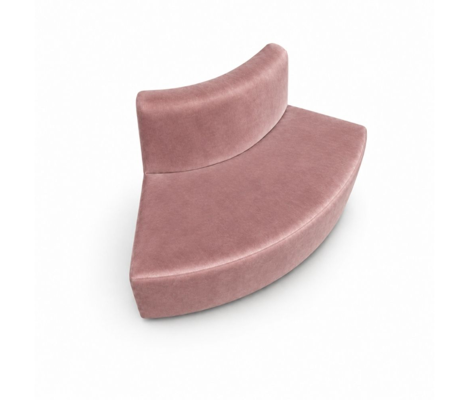 Sofa Module Lưng Nhỏ - Nhung Hồng Dusty