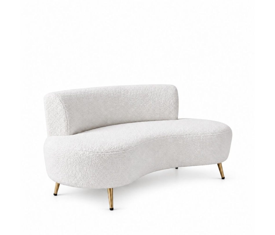 Sofa Cong Flow - Bouclé Trắng