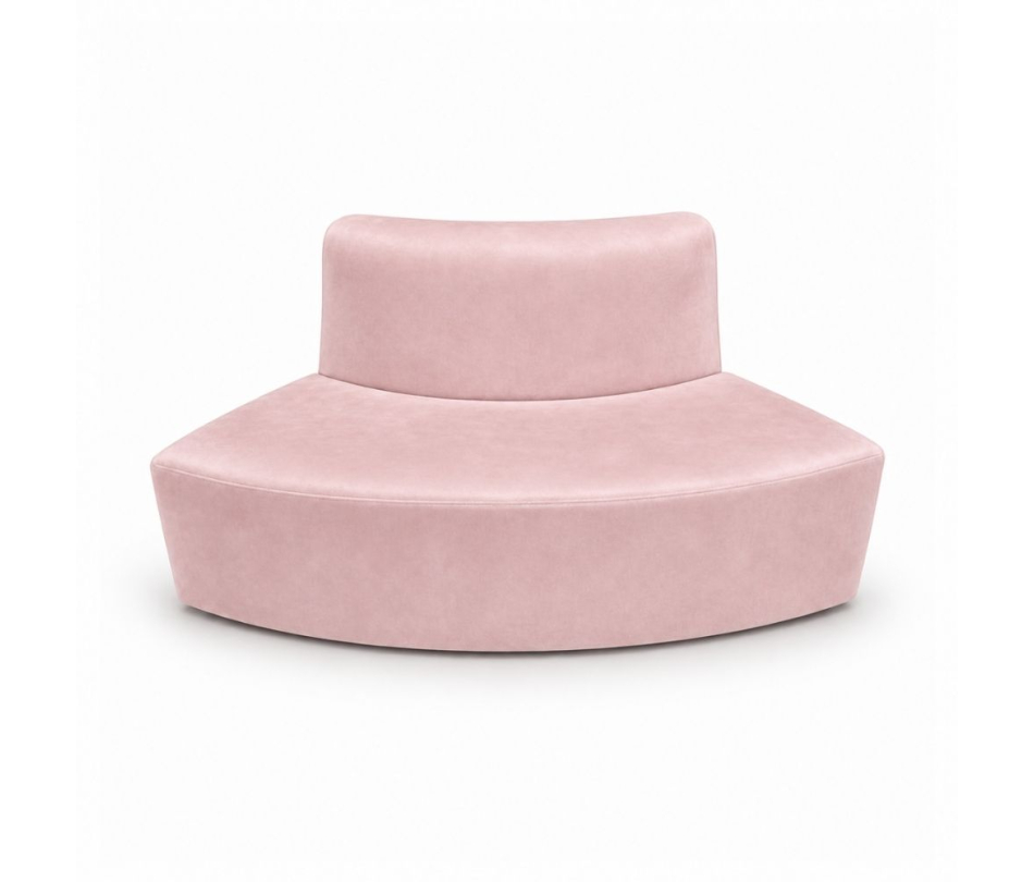 Sofa Module Lưng Nhỏ - Nhung Hồng Đào