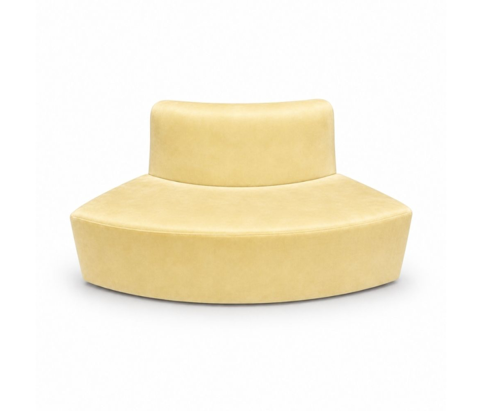 Sofa Module Lưng Nhỏ - Nhung Vàng Bơ