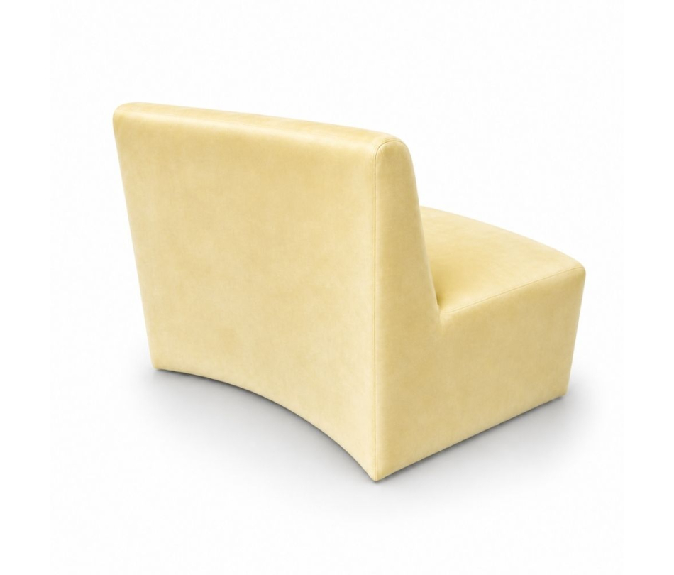 Sofa Module Lưng Nhỏ - Nhung Vàng Bơ