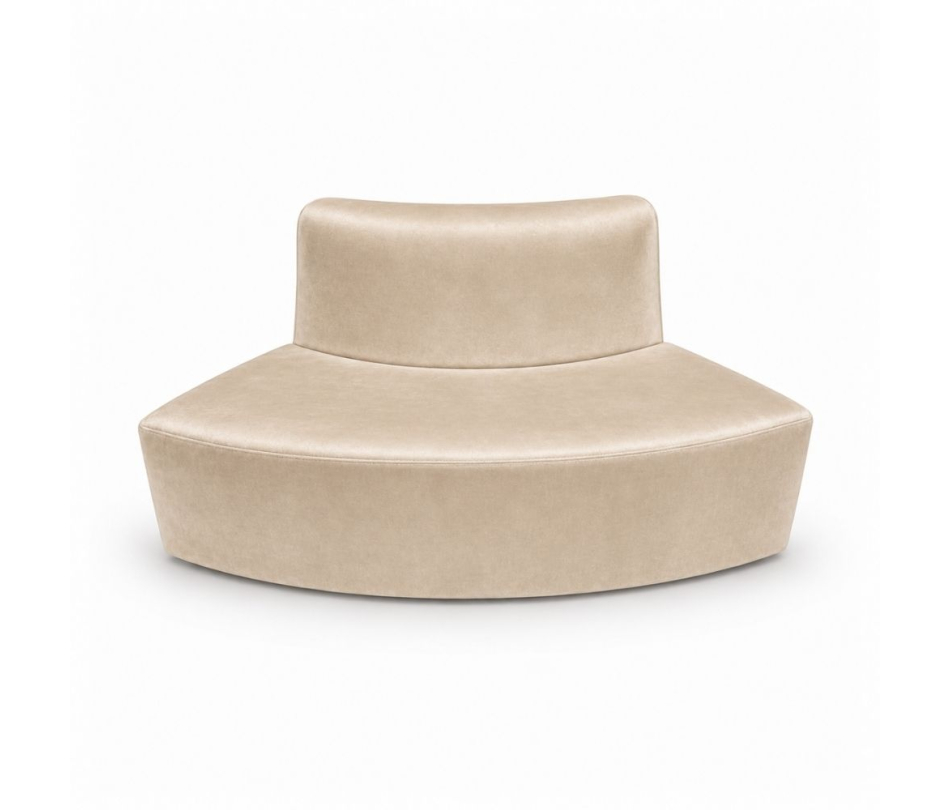 Sofa Module Lưng Nhỏ - Nhung Champagne