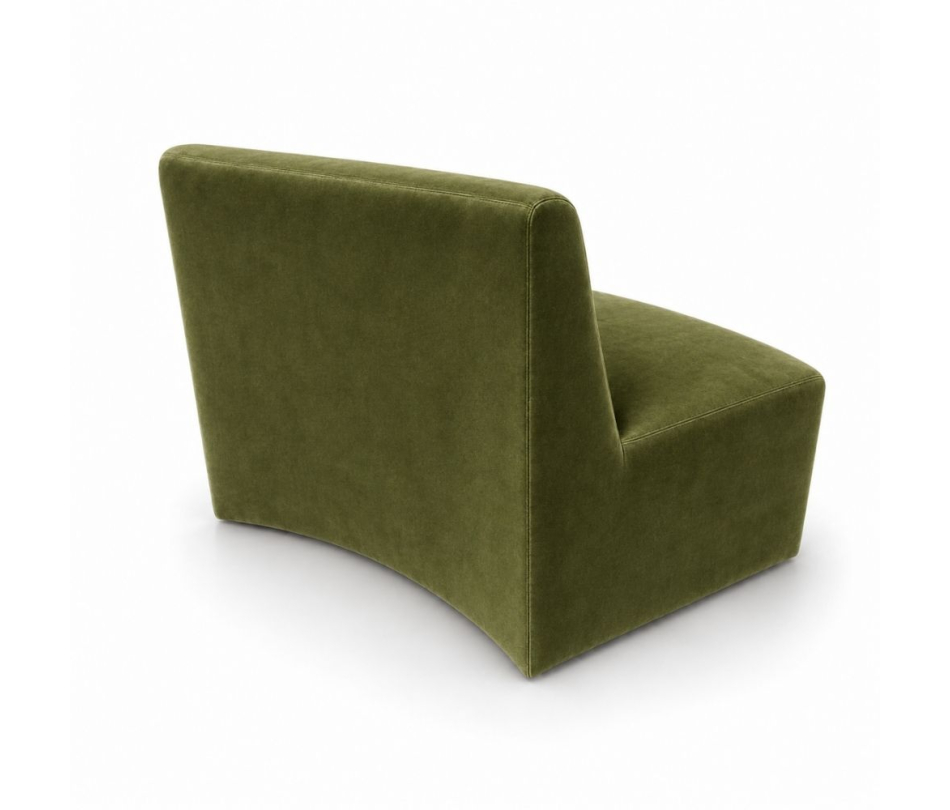Sofa Module Lưng Nhỏ - Nhung Xanh Olive
