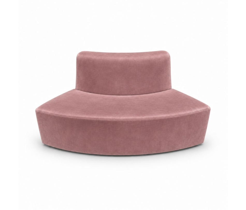 Sofa Module Lưng Nhỏ - Nhung Hồng Dusty
