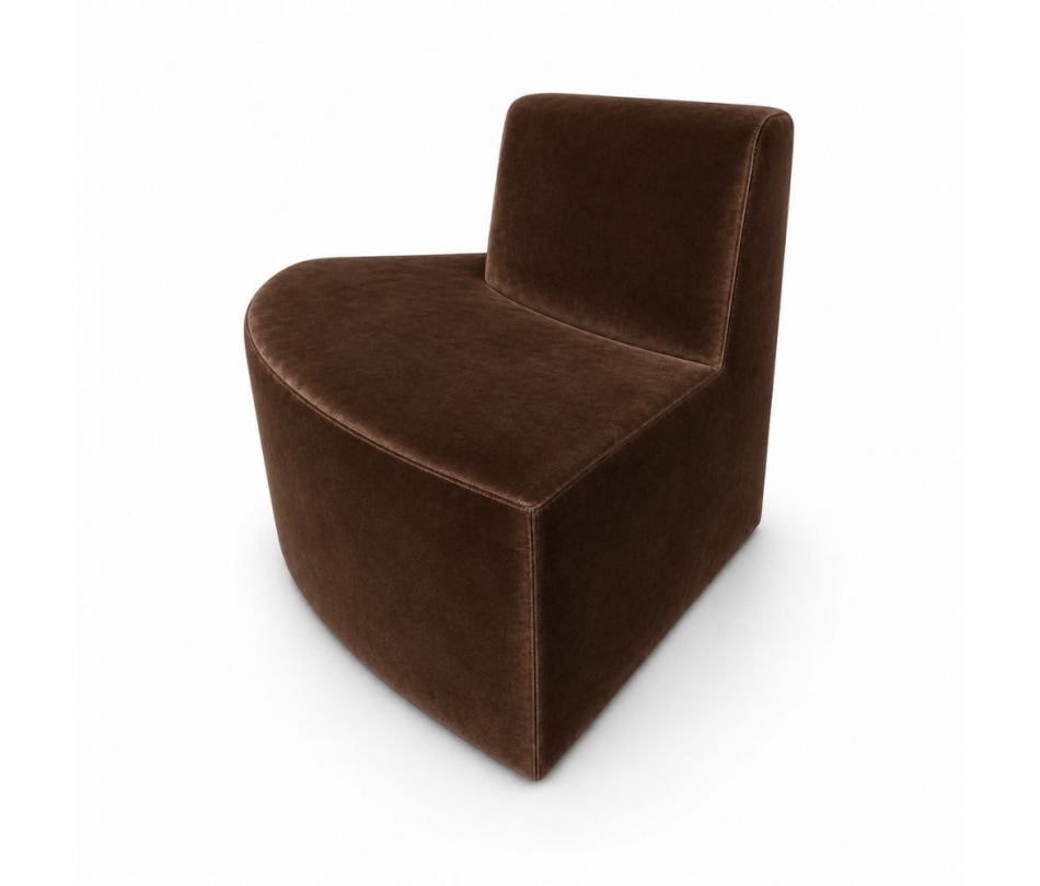 Sofa Module Lưng Nhỏ - Nhung Nâu Chocolate