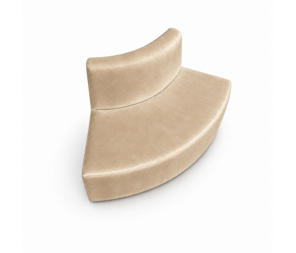 Sofa Module Lưng Nhỏ - Nhung Champagne