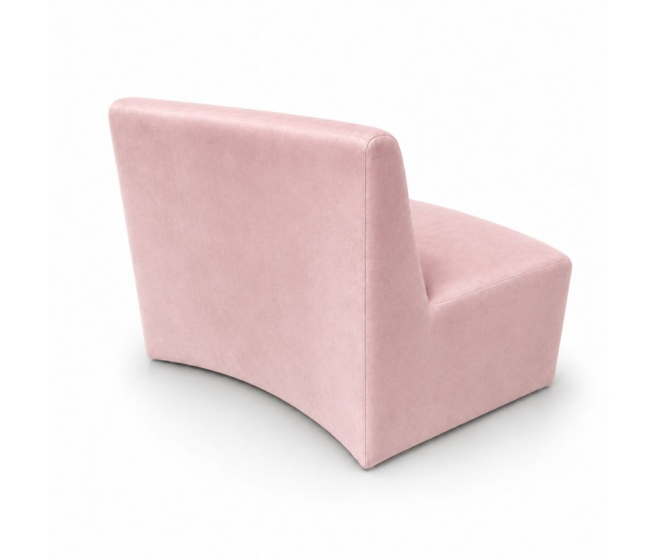 Sofa Module Lưng Nhỏ - Nhung Hồng Đào