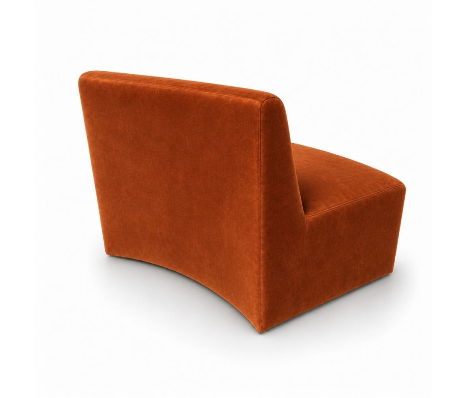 Sofa Module Lưng Nhỏ - Nhung Cam Đất