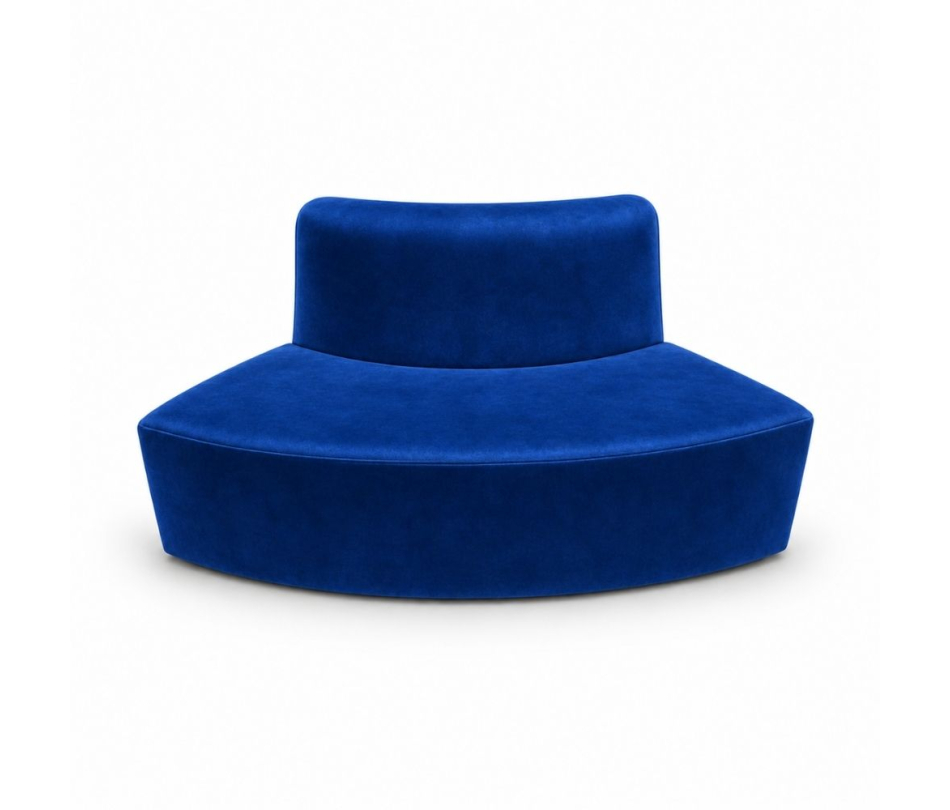 Sofa Module Lưng Nhỏ - Nhung Xanh Cobalt