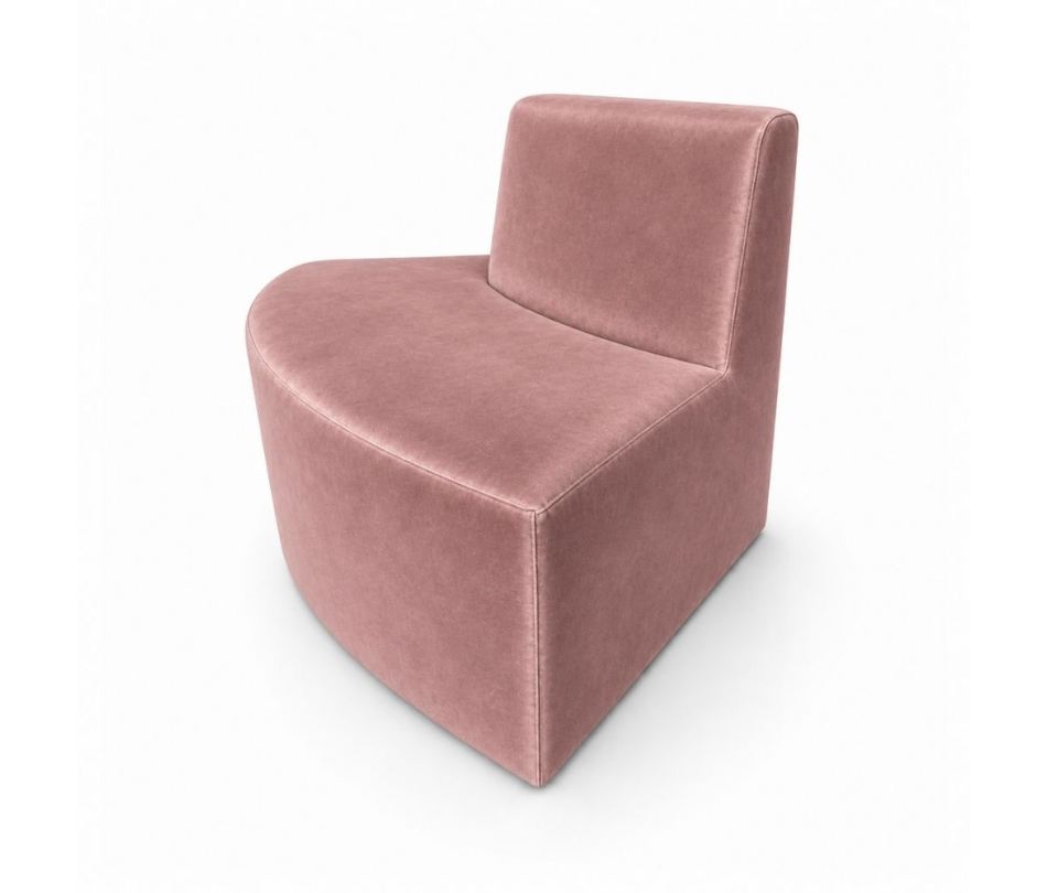 Sofa Module Lưng Nhỏ - Nhung Hồng Dusty