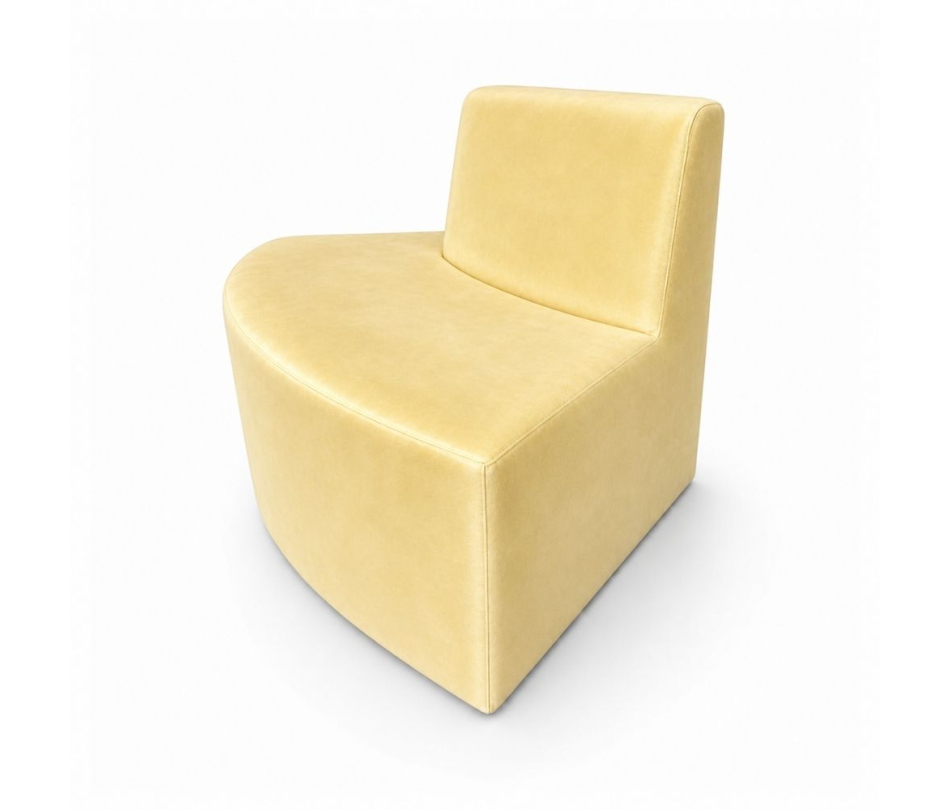 Sofa Module Lưng Nhỏ - Nhung Vàng Bơ