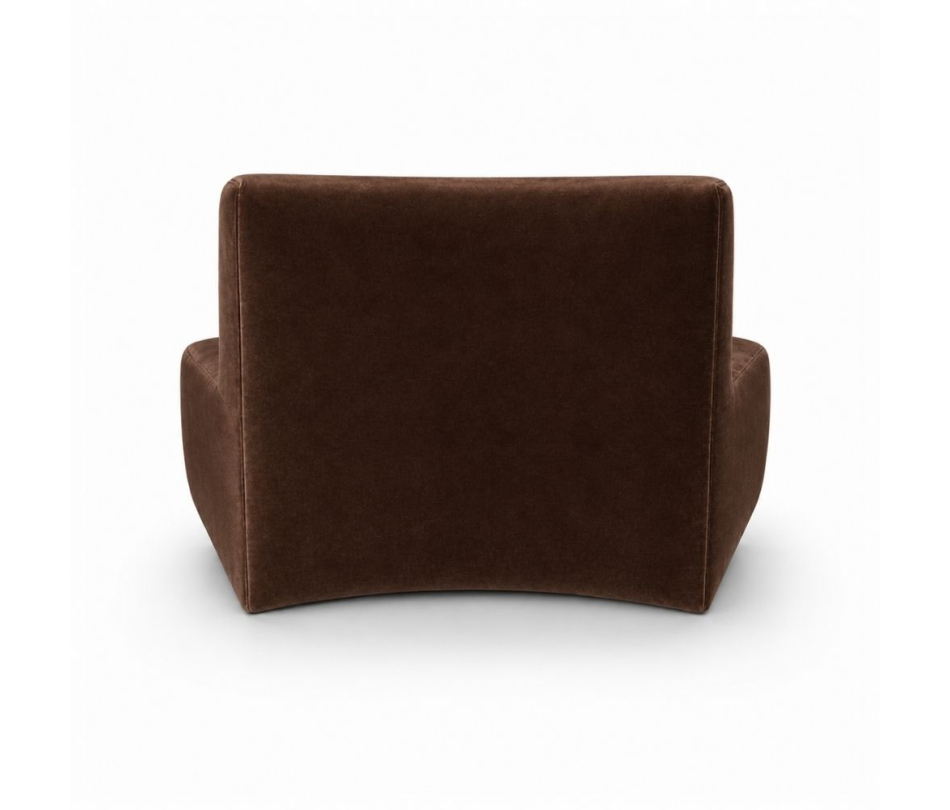 Sofa Module Lưng Nhỏ - Nhung Nâu Chocolate