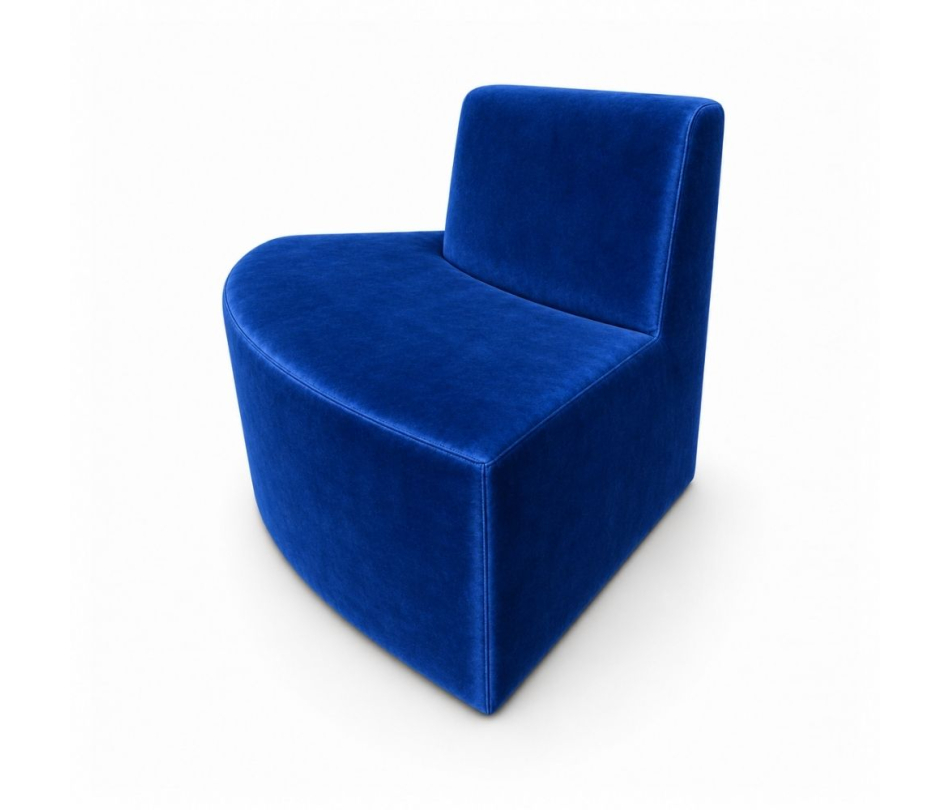 Sofa Module Lưng Nhỏ - Nhung Xanh Cobalt