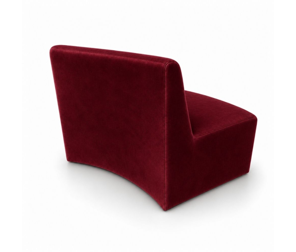 Sofa Module Lưng Nhỏ - Nhung Đỏ Burgundy