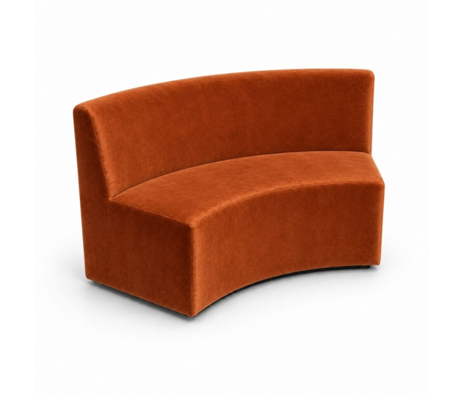 Sofa Module Lưng Lớn - Nhung Cam Đất