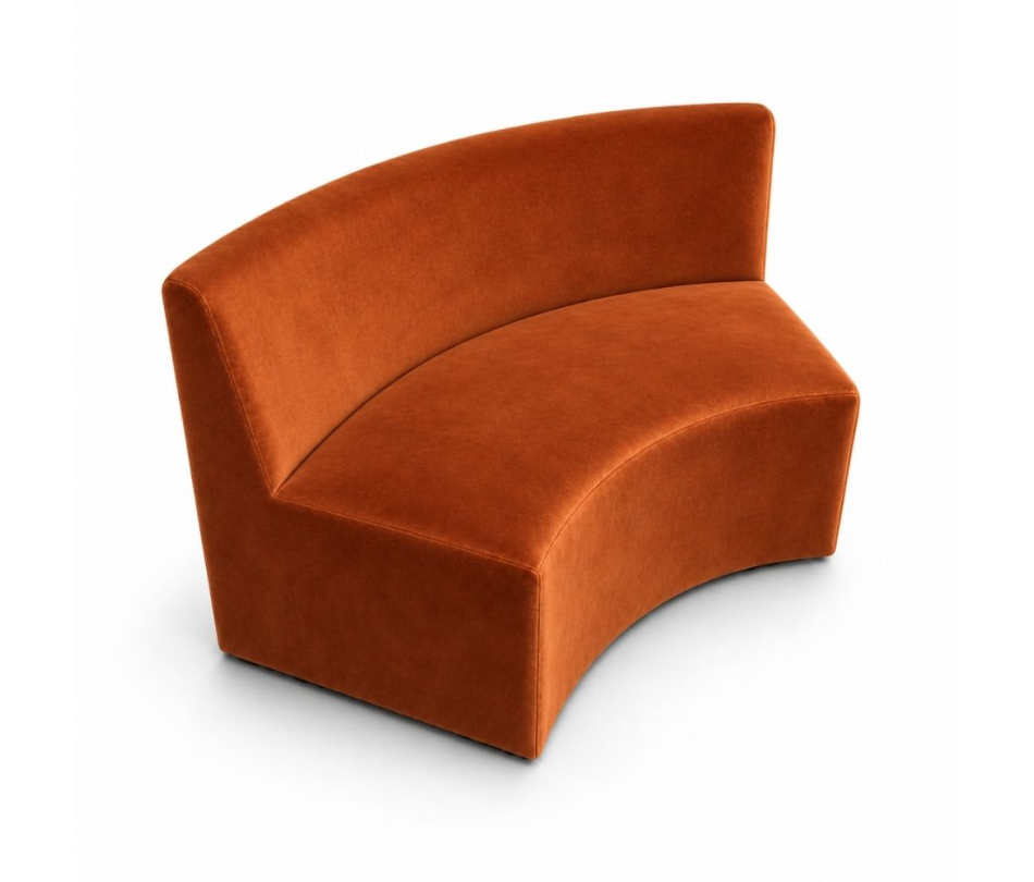 Sofa Module Lưng Lớn - Nhung Cam Đất