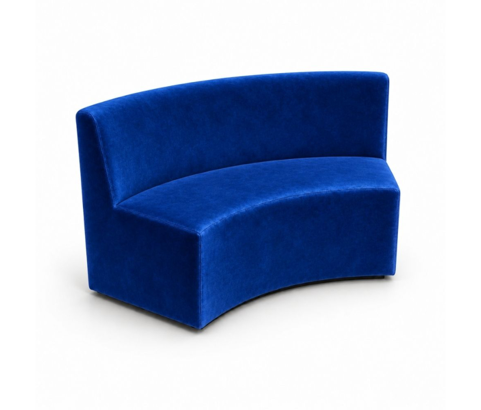Sofa Module Lưng Lớn - Nhung Xanh Cobalt