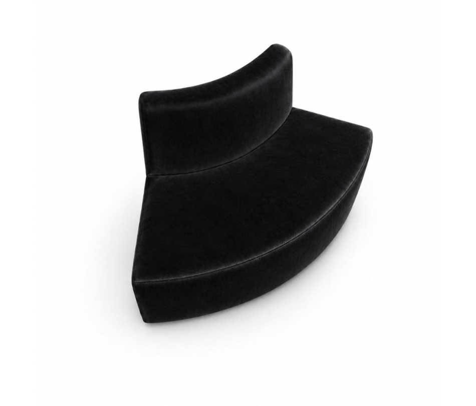 Sofa Module Lưng Nhỏ - Nhung Đen