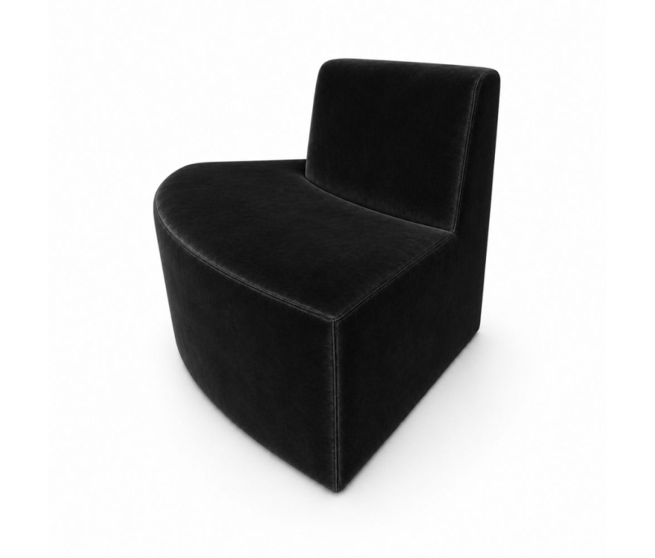 Sofa Module Lưng Nhỏ - Nhung Đen