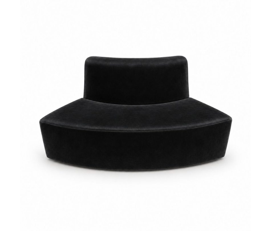 Sofa Module Lưng Nhỏ - Nhung Đen