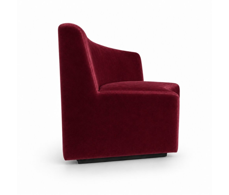 Sofa Module Lưng Lớn - Nhung Đỏ Burgundy