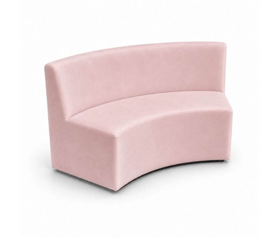 Sofa Module Lưng Lớn - Nhung Hồng Đào