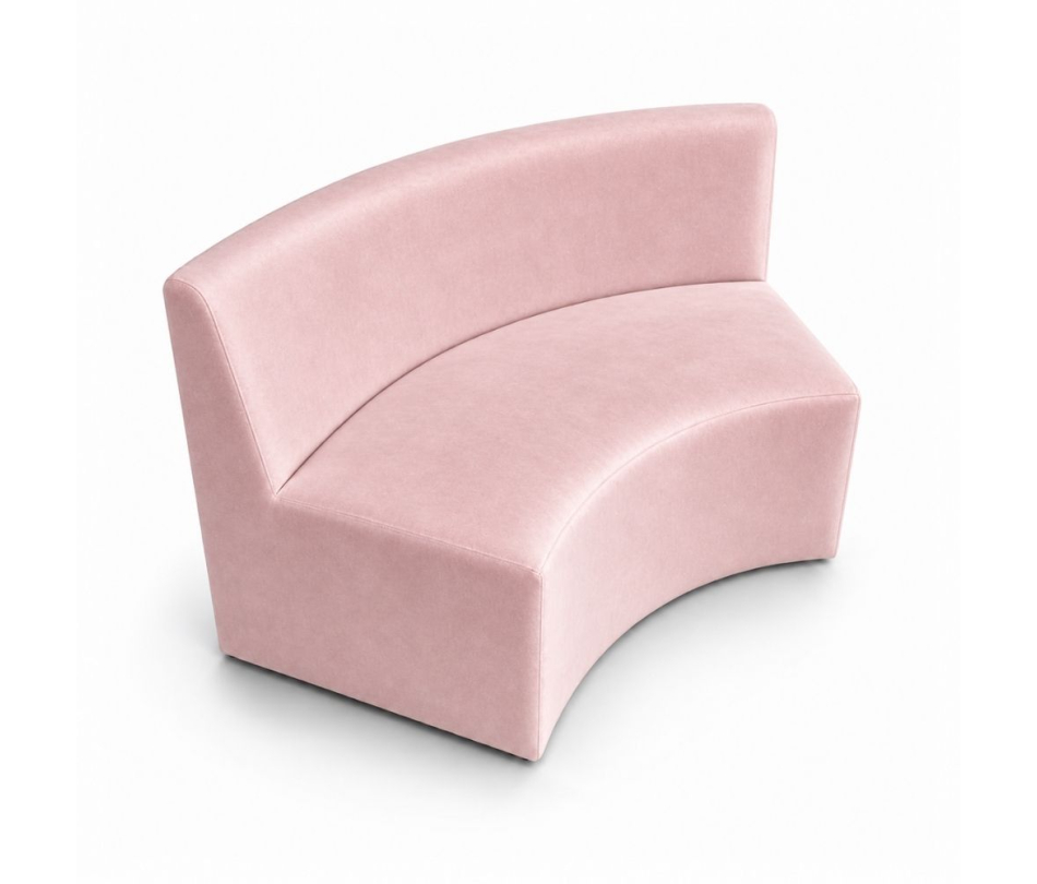 Sofa Module Lưng Lớn - Nhung Hồng Đào