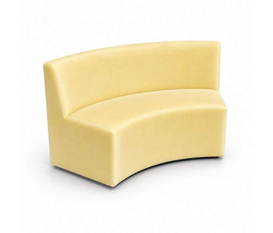 Sofa Module Lưng Lớn - Nhung Vàng Bơ