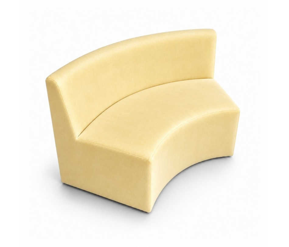 Sofa Module Lưng Lớn - Nhung Vàng Bơ