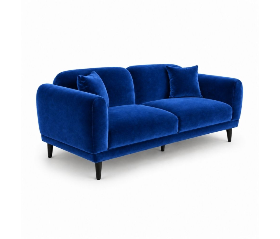 Sofa Đôi Lounge - Nhung Xanh Cobalt