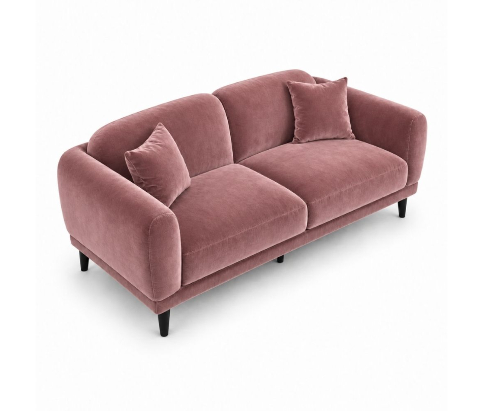 Sofa Đôi Lounge - Nhung Hồng Dusty