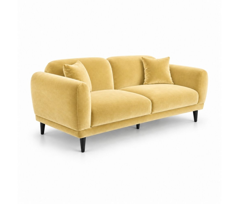 Sofa Đôi Lounge - Nhung Vàng Bơ