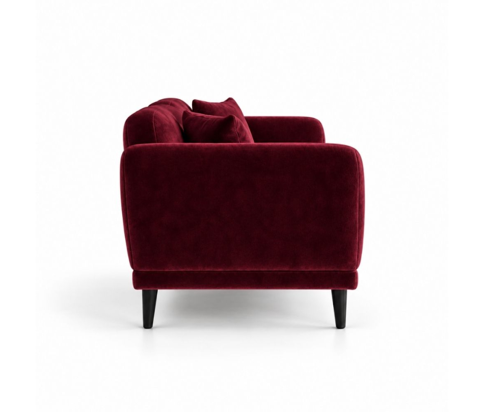 Sofa Đôi Lounge - Nhung Đỏ Burgundy