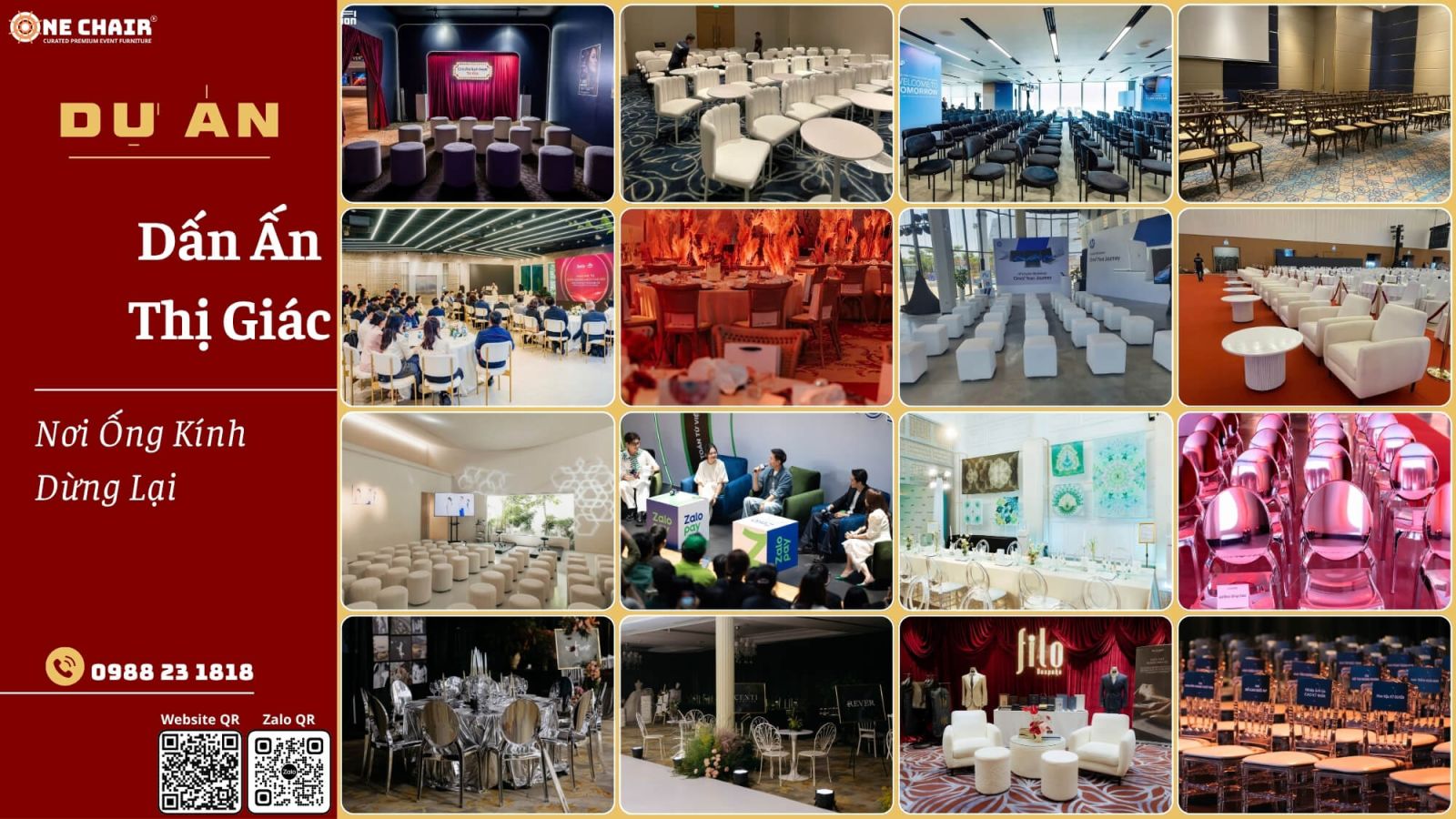 Khu chủ toạ và ghế danh dự cao cấp trong hội nghị doanh nghiệp do ONE CHAIR setup tại TP.HCM