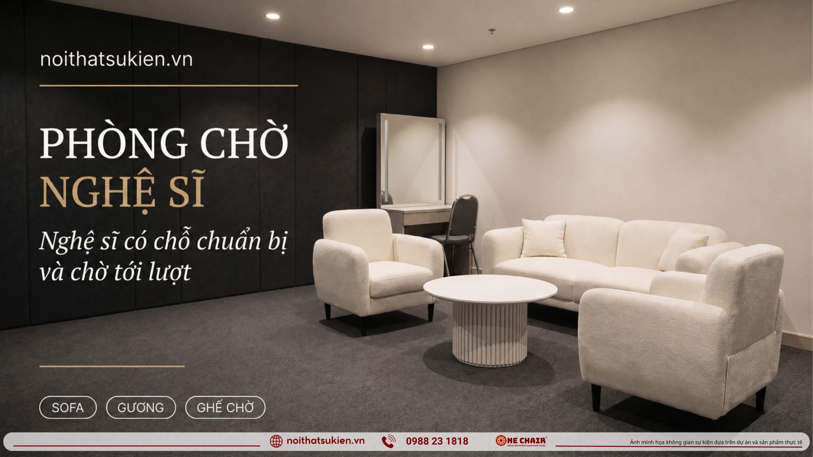 Cac khu vuc noi that le trao giai nghe thuat tu san khau den khu bao chi va tiec sau le