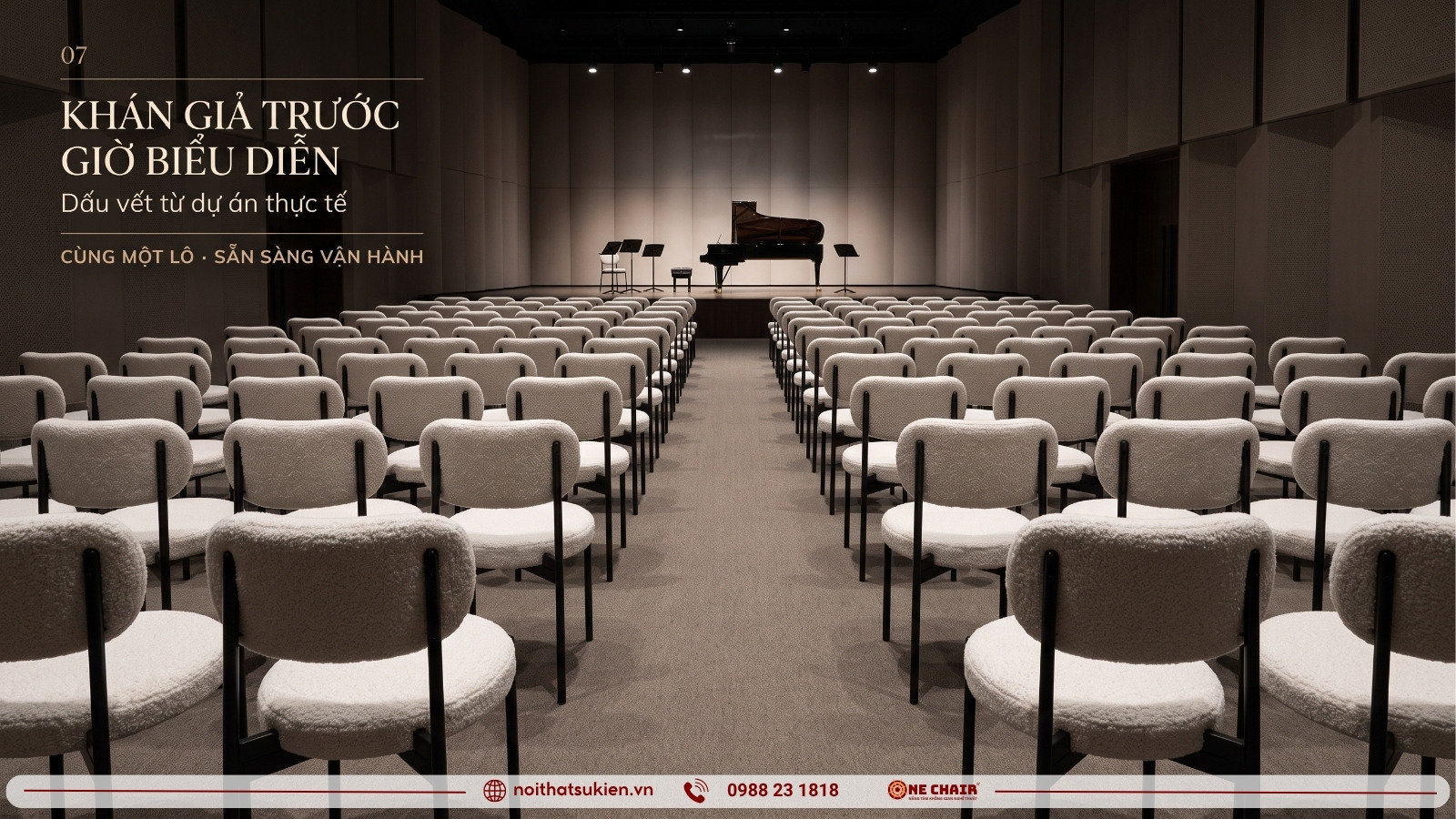 Đêm nhạc do ONE CHAIR setup nội thất sự kiện cho khán phòng