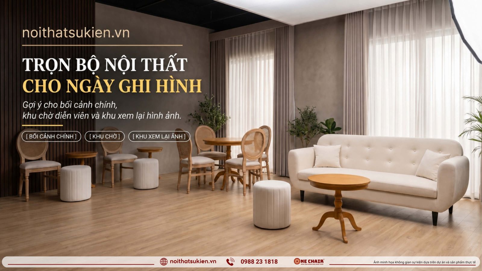 Cac nhom noi that cho set quay TVC tu boi canh chinh den khu cho dien vien