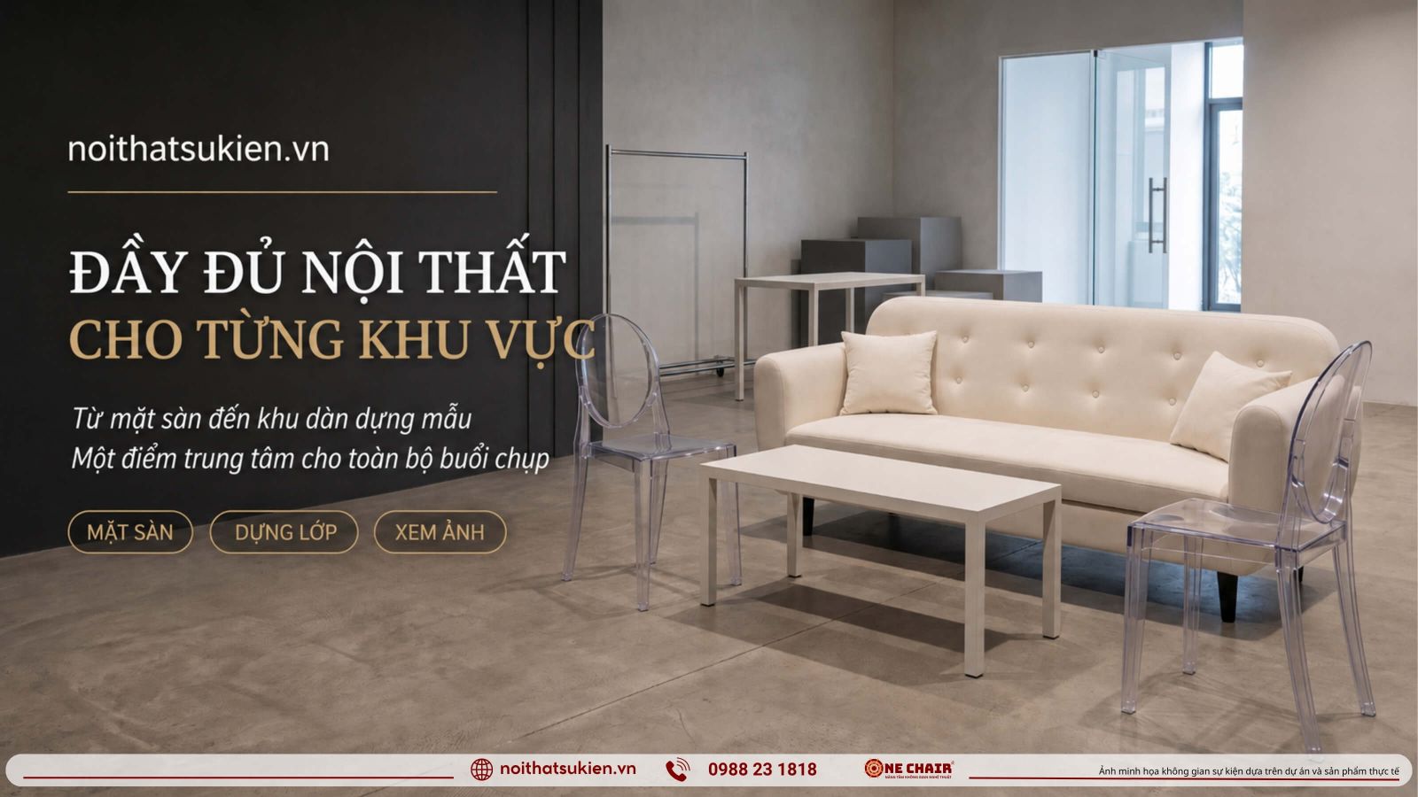Cac nhom dao cu chup san pham tu mat ban nen den buc khoi ke va khu tap ket hang mau