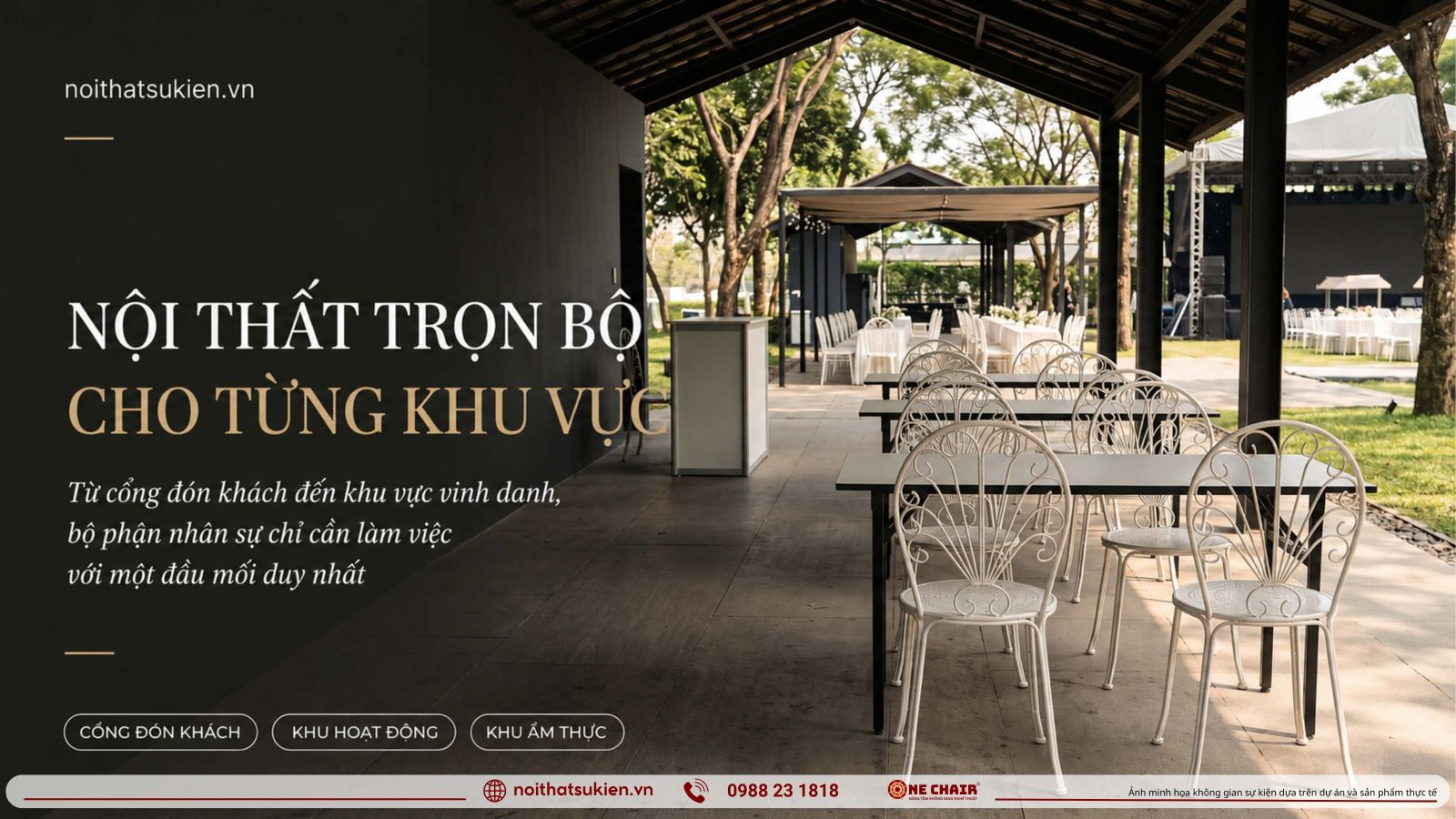 Cac khu vuc trong ngay hoi doanh nghiep tu cong don den gian hoat dong khu an uong va san khau