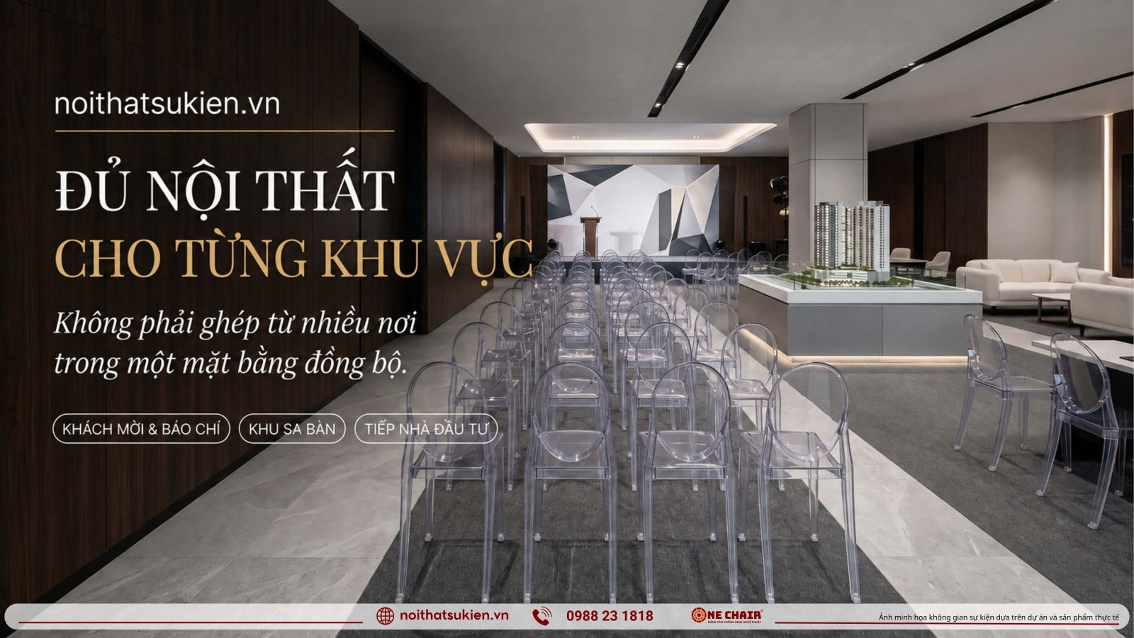 Cac khu vuc noi that le cong bo du an tu san khau den khu sa ban va khu tu van