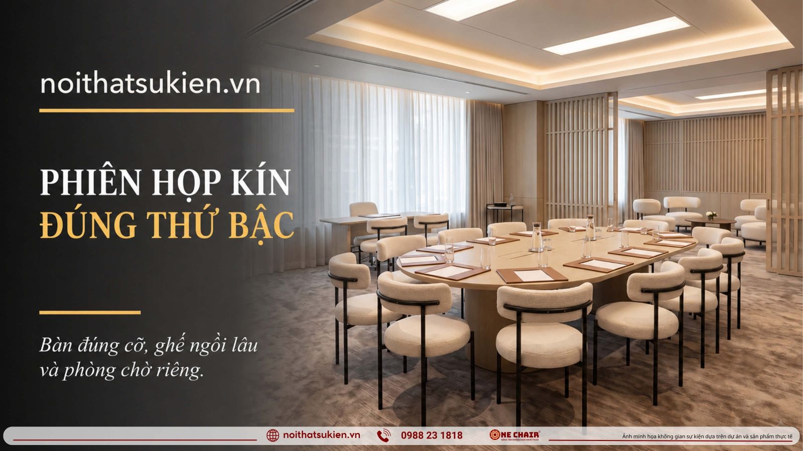 Phong hop hoi dong quan tri ban boardroom ghe xoay co tua va khu thu ky