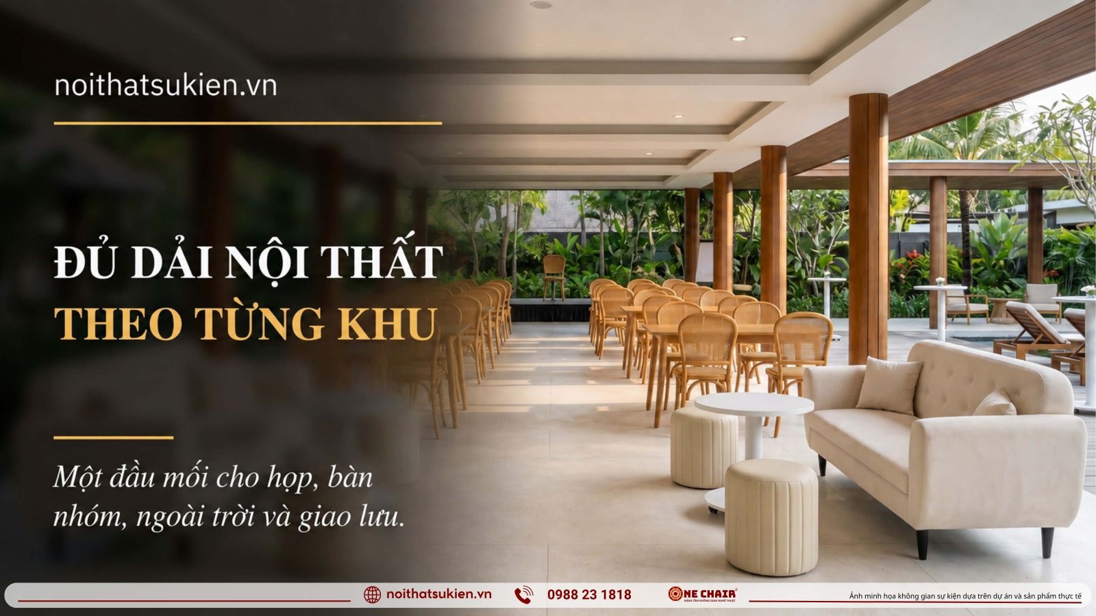 Cac khu vuc noi that team building retreat tu khu hop den khu ngoai troi va tiec toi