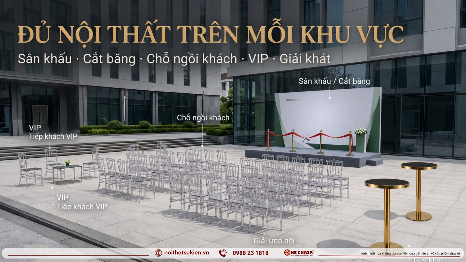 Cac khu vuc noi that le khai truong khanh thanh tu khu cat bang den hang ghe va khu vip