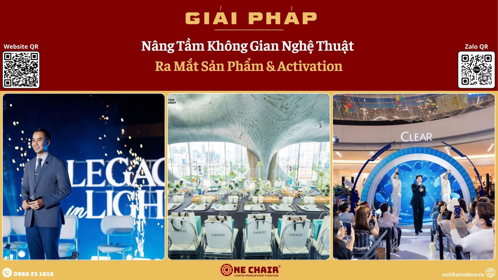 Khu nghi thức khánh thành với ghế danh dự dựng theo trục nghi lễ